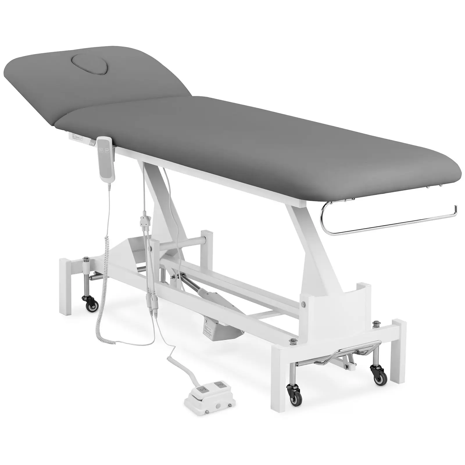 Electric Massage Table - 1 motor - 200 kg - grey/white | dev9.expondo.co.uk
