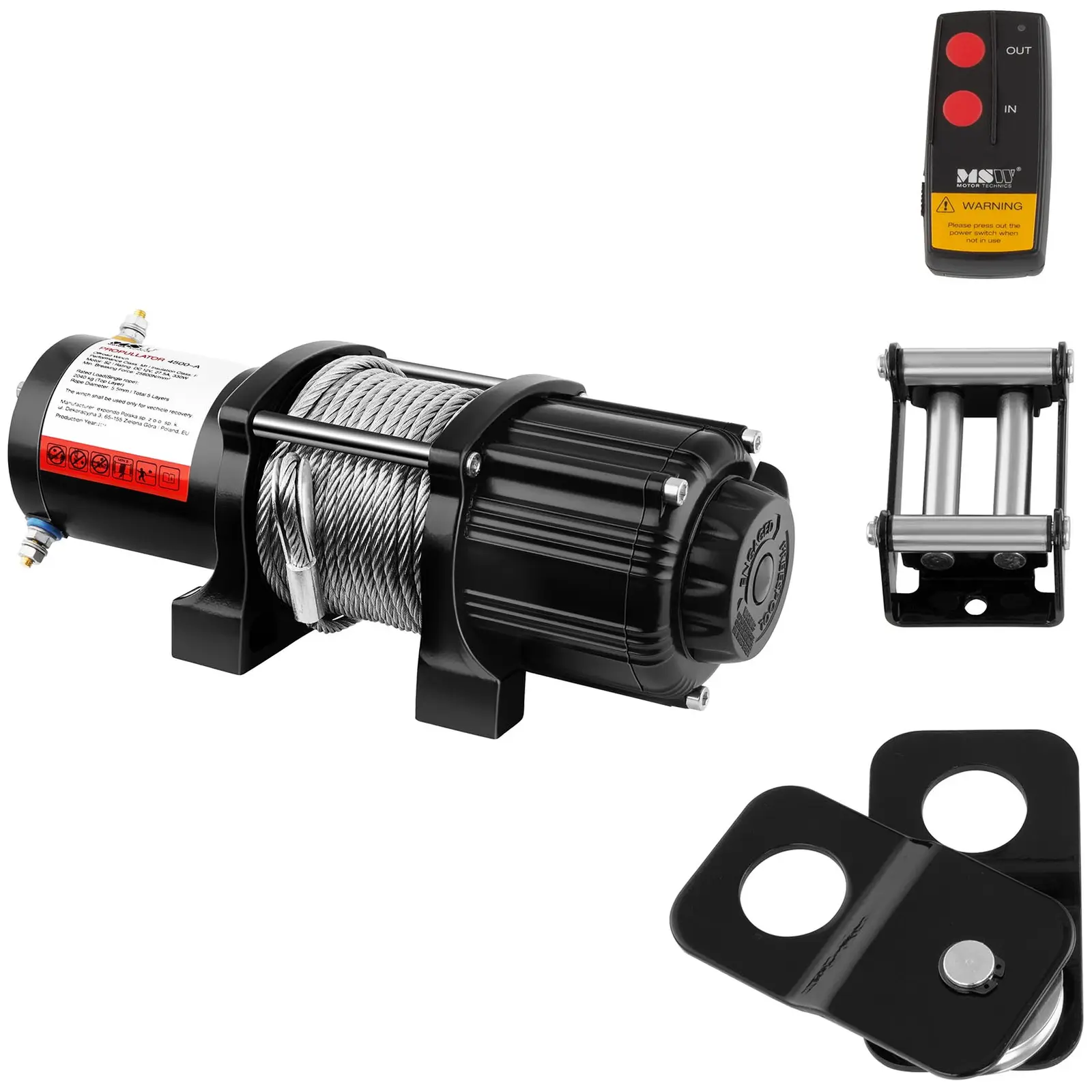 Offroad-Seilwinde - 2.040 kg - 4.500 lbs | dev9.expondo.ch