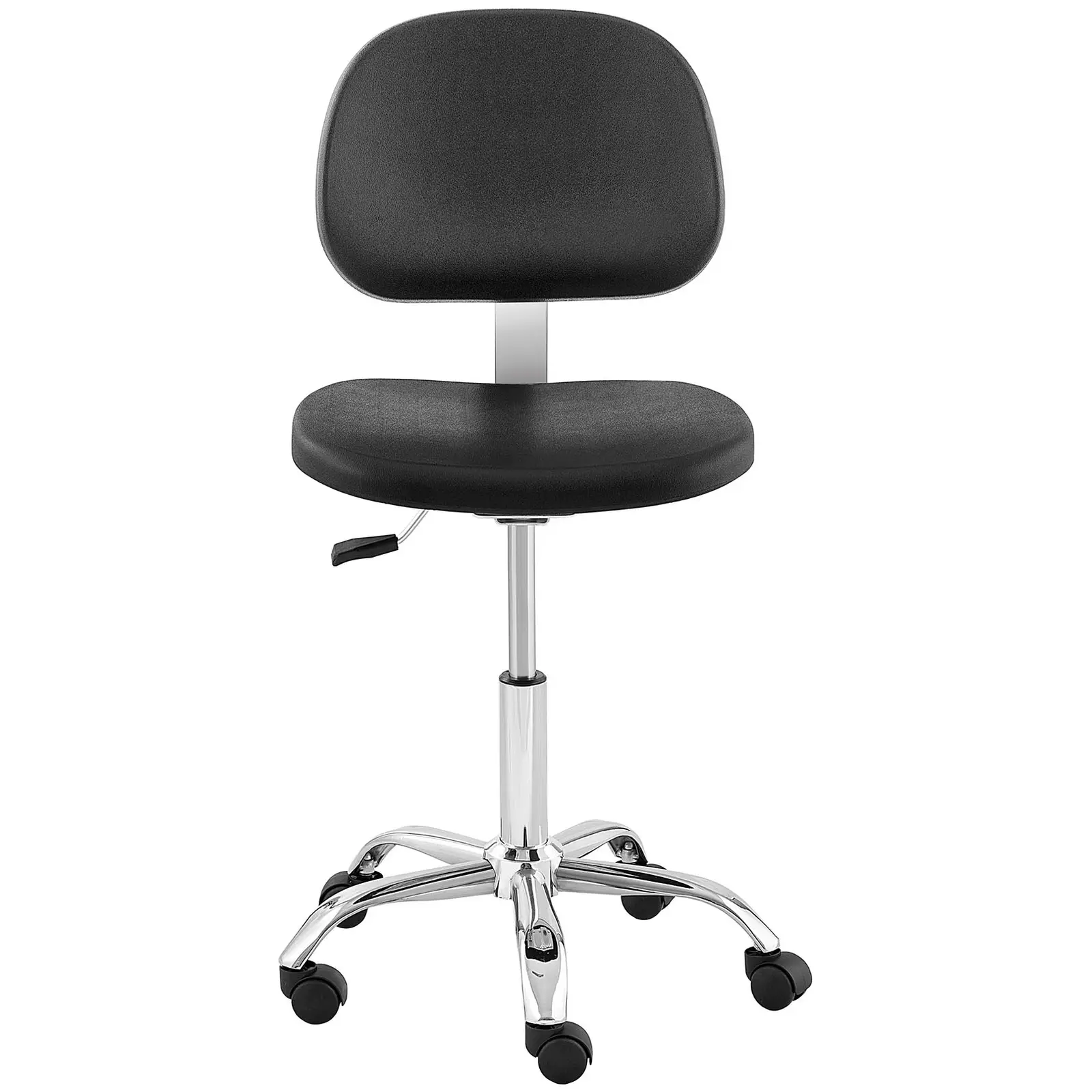 Laboratory chair - 120 kg - Black, Chrome - height adjustable from 450 ...