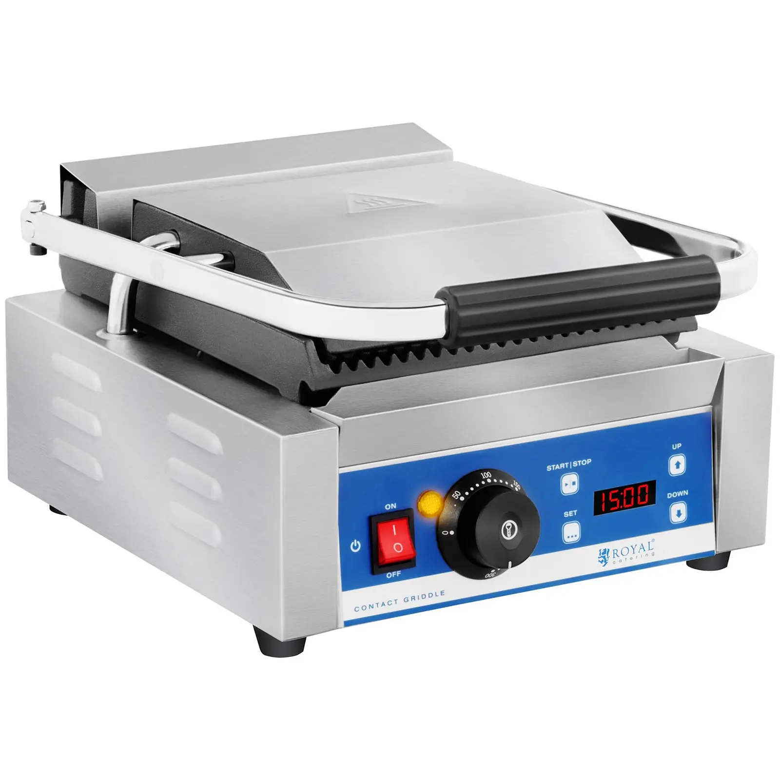 Contact Grill and Grill Brush Set - 1,800 W - ribbed - timer | dev8 ...